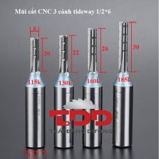 Mũi cắt CNC tideway 3 cánh 1/2*6*20